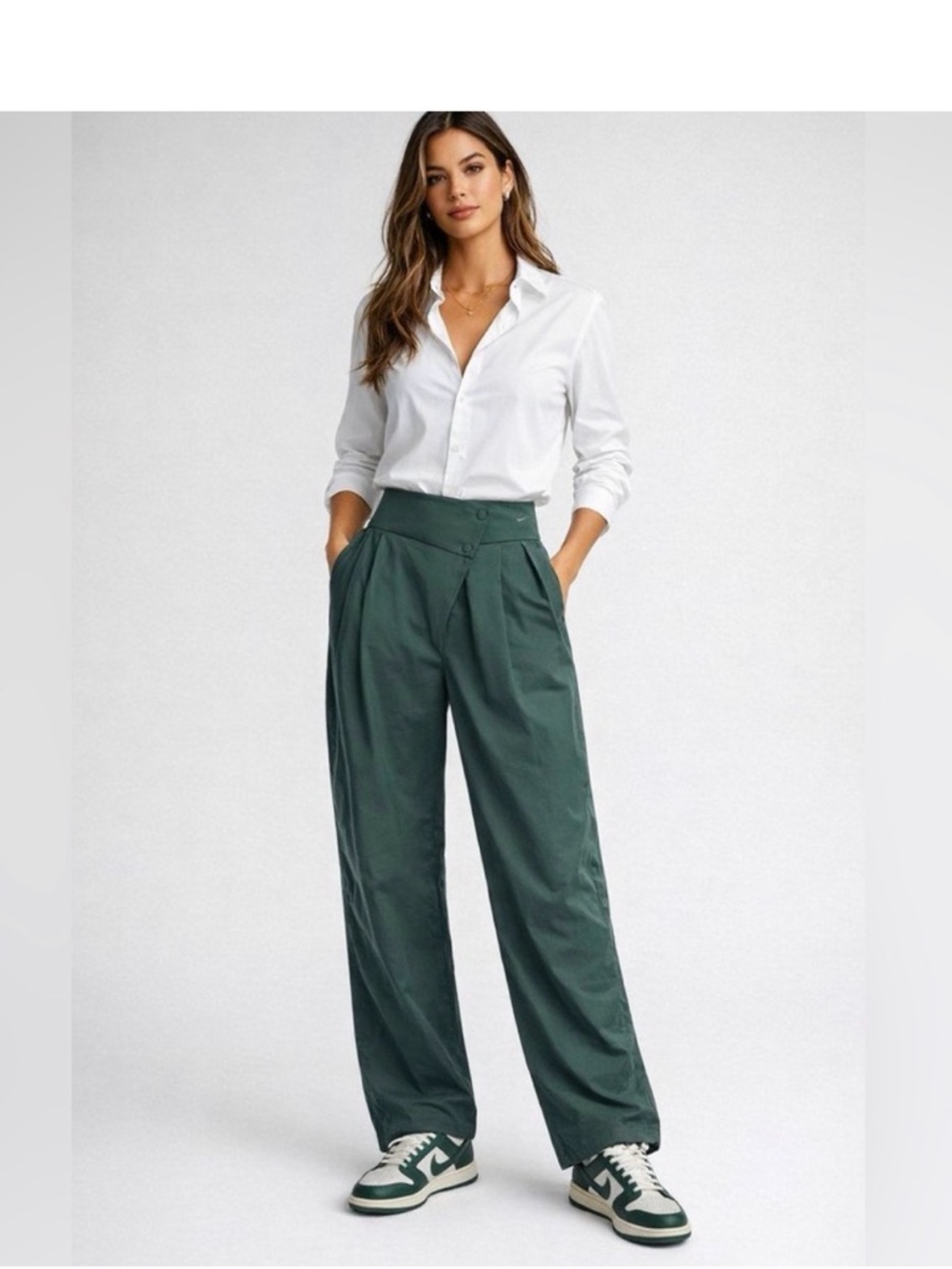 Nike Sportswear Mid Rise Repel Asymmetrical Waist Trouser Pants. Size M. NWT